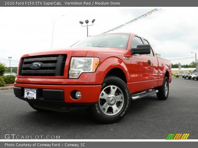 2010 Ford F150 STX SuperCab in Vermillion Red