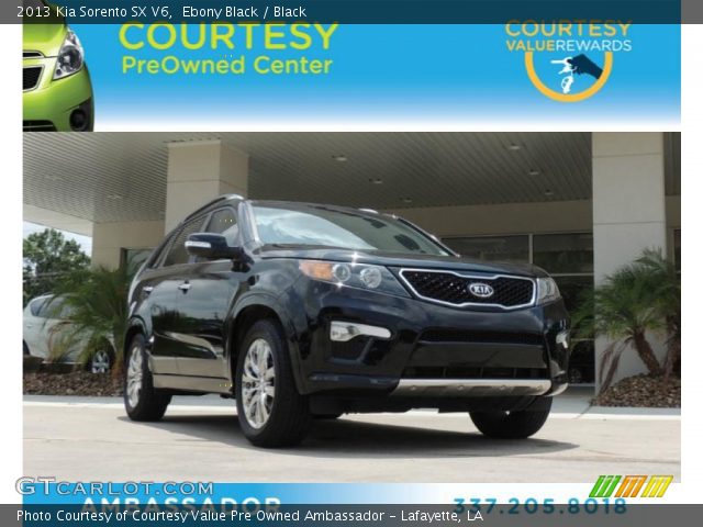 2013 Kia Sorento SX V6 in Ebony Black