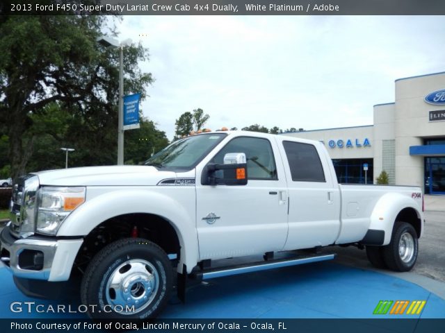 2013 Ford F450 Super Duty Lariat Crew Cab 4x4 Dually in White Platinum