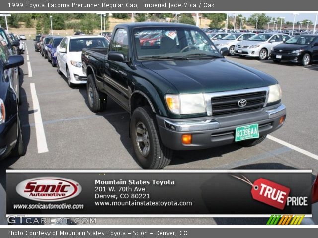 1999 Toyota Tacoma Prerunner Regular Cab in Imperial Jade Mica