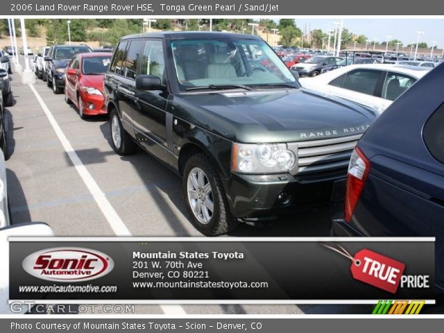 2006 Land Rover Range Rover HSE in Tonga Green Pearl