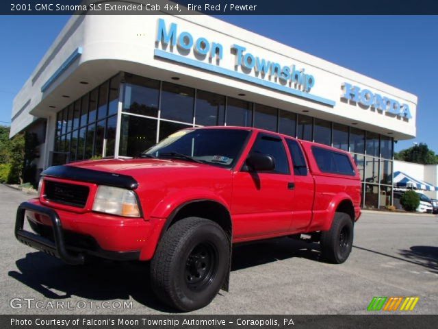 2001 GMC Sonoma SLS Extended Cab 4x4 in Fire Red