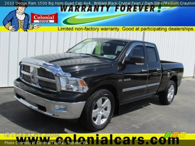 2010 Dodge Ram 1500 Big Horn Quad Cab 4x4 in Brilliant Black Crystal Pearl
