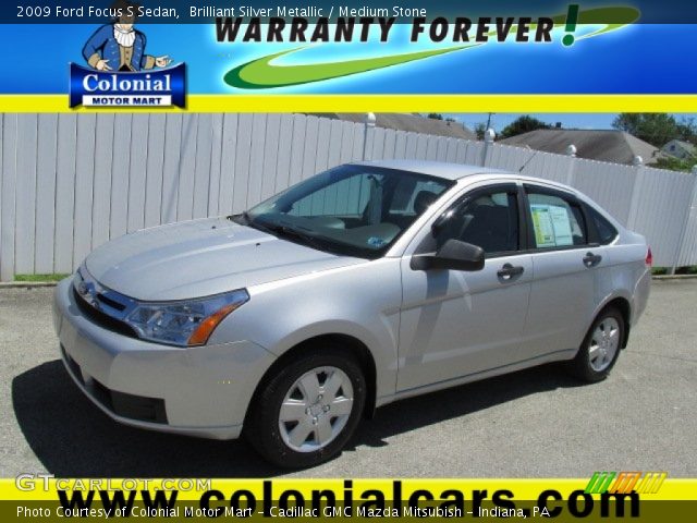 2009 Ford Focus S Sedan in Brilliant Silver Metallic