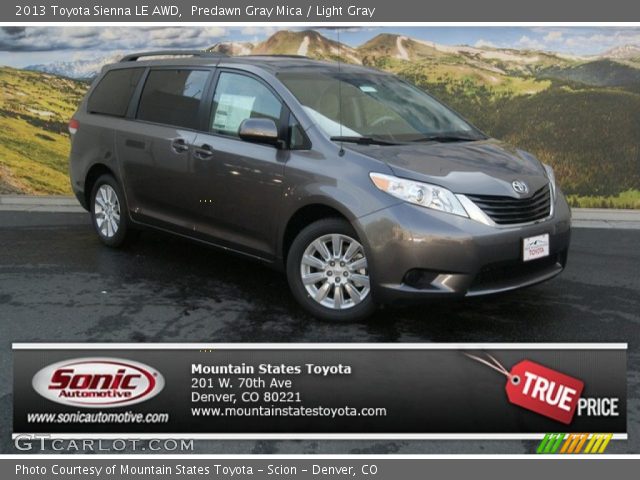 2013 Toyota Sienna LE AWD in Predawn Gray Mica