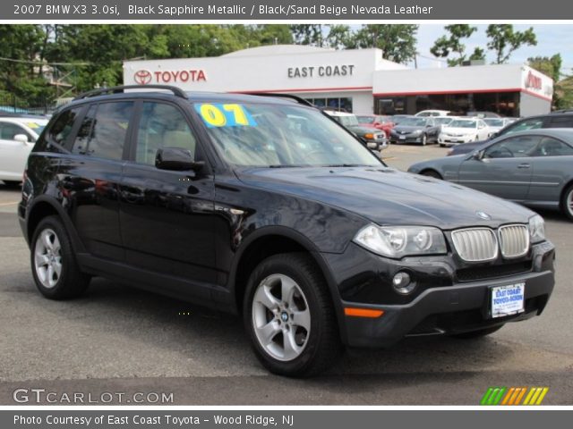 2007 BMW X3 3.0si in Black Sapphire Metallic