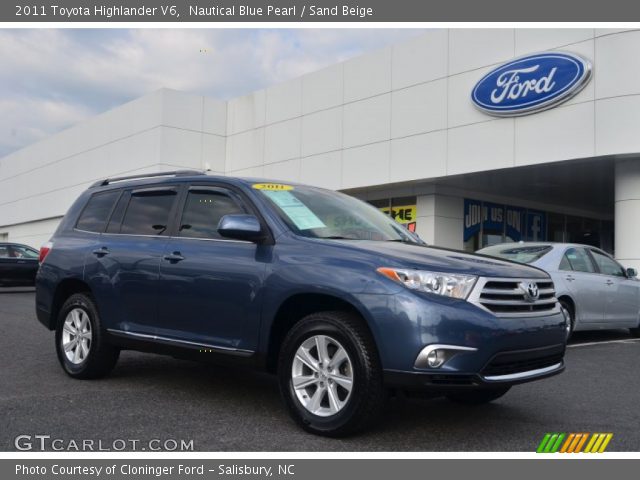 2011 Toyota Highlander V6 in Nautical Blue Pearl
