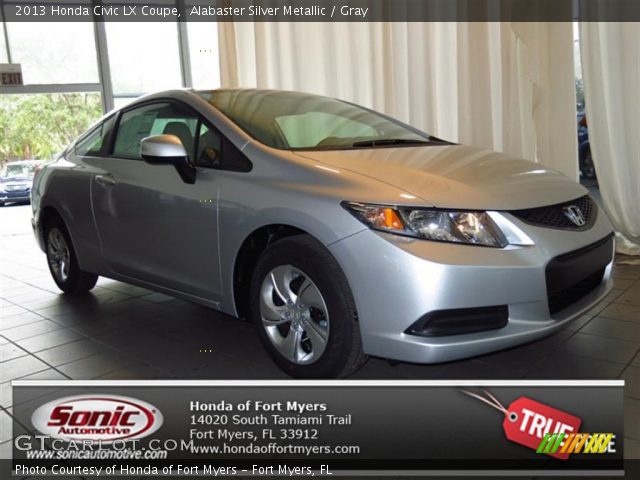2013 Honda Civic LX Coupe in Alabaster Silver Metallic