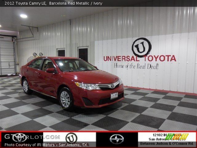 2012 Toyota Camry LE in Barcelona Red Metallic