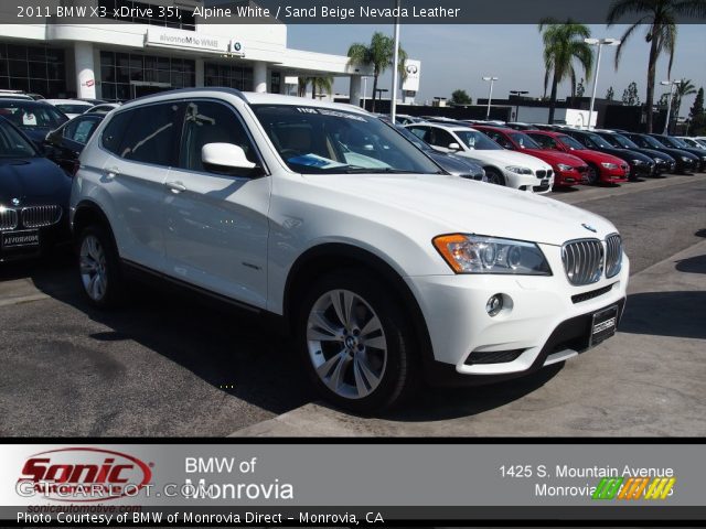 2011 BMW X3 xDrive 35i in Alpine White