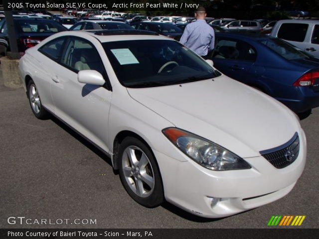 2005 Toyota Solara SLE V6 Coupe in Arctic Frost Pearl White