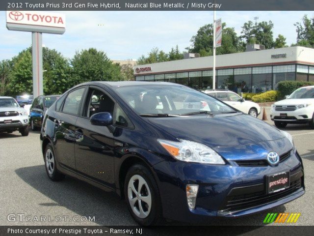 2012 Toyota Prius 3rd Gen Five Hybrid in Nautical Blue Metallic