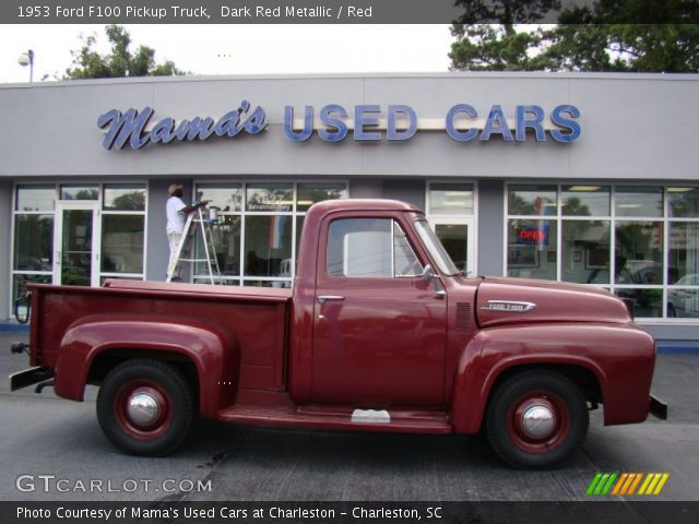 1953 Ford F100 Pickup Truck in Dark Red Metallic