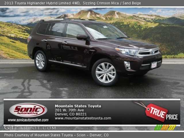 2013 Toyota Highlander Hybrid Limited 4WD in Sizzling Crimson Mica