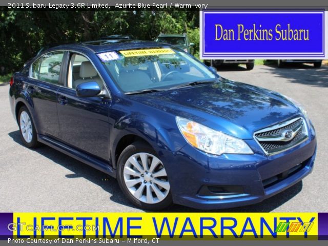 2011 Subaru Legacy 3.6R Limited in Azurite Blue Pearl