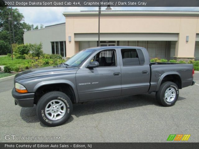 2002 Dodge Dakota Sport Quad Cab 4x4 in Graphite Metallic