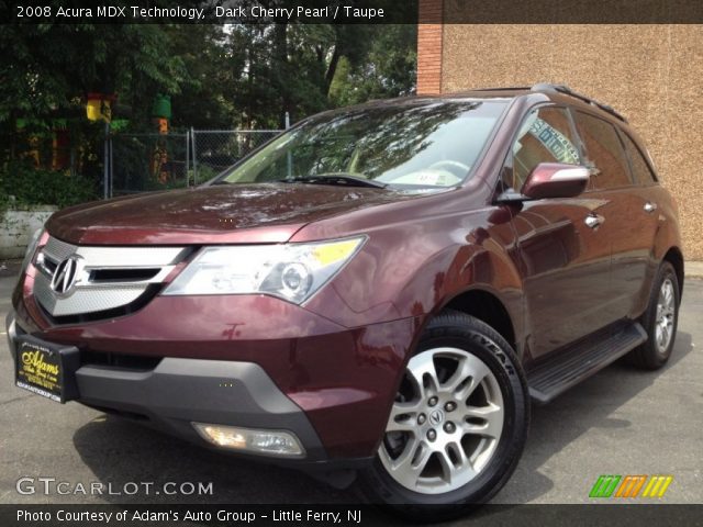 2008 Acura MDX Technology in Dark Cherry Pearl