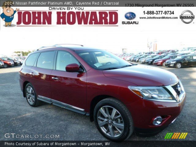 2014 Nissan Pathfinder Platinum AWD in Cayenne Red