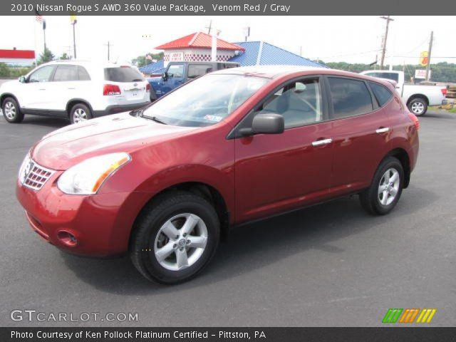 2010 Nissan Rogue S AWD 360 Value Package in Venom Red