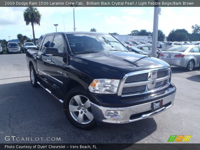 2009 Dodge Ram 1500 Laramie Crew Cab in Brilliant Black Crystal Pearl
