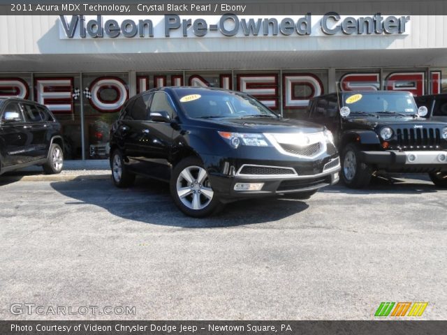 2011 Acura MDX Technology in Crystal Black Pearl