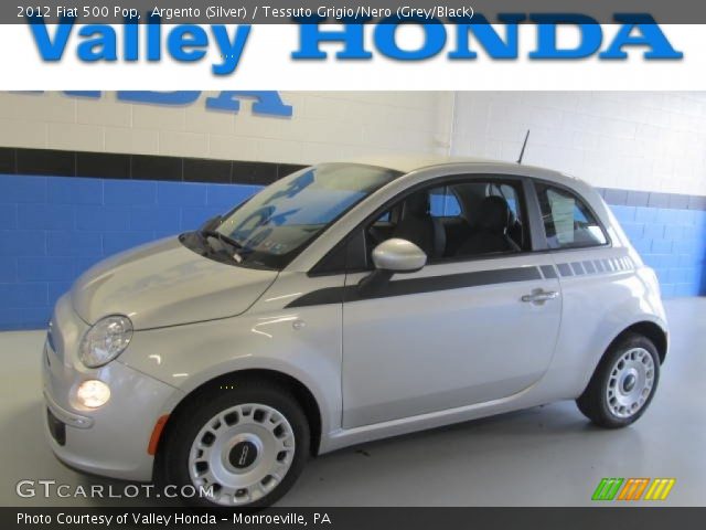 2012 Fiat 500 Pop in Argento (Silver)
