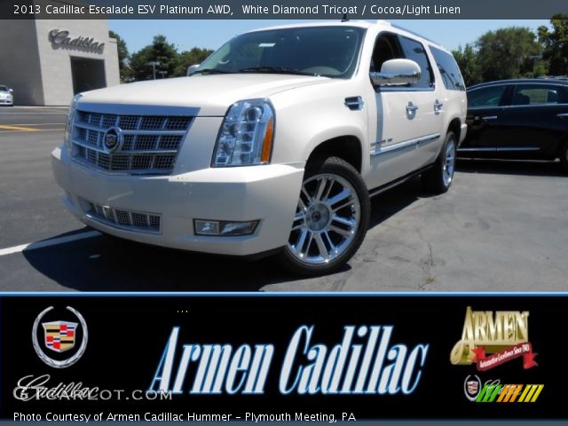 2013 Cadillac Escalade ESV Platinum AWD in White Diamond Tricoat