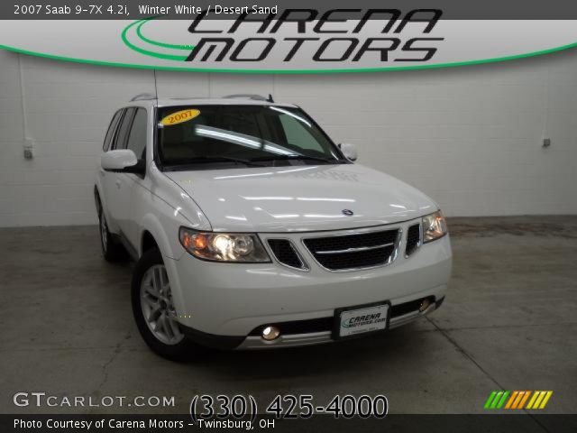 2007 Saab 9-7X 4.2i in Winter White