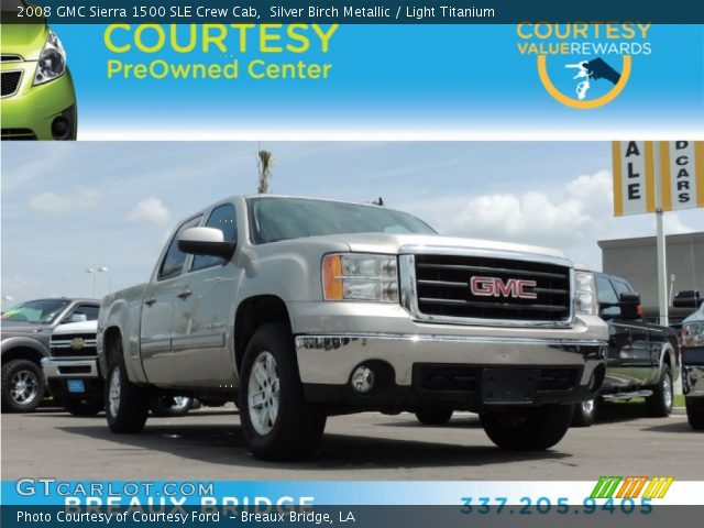 2008 GMC Sierra 1500 SLE Crew Cab in Silver Birch Metallic