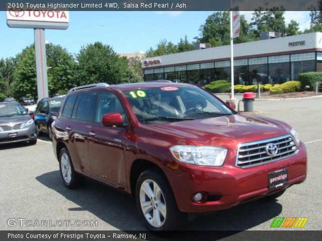 2010 Toyota Highlander Limited 4WD in Salsa Red Pearl