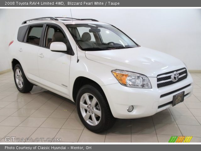 2008 Toyota RAV4 Limited 4WD in Blizzard Pearl White