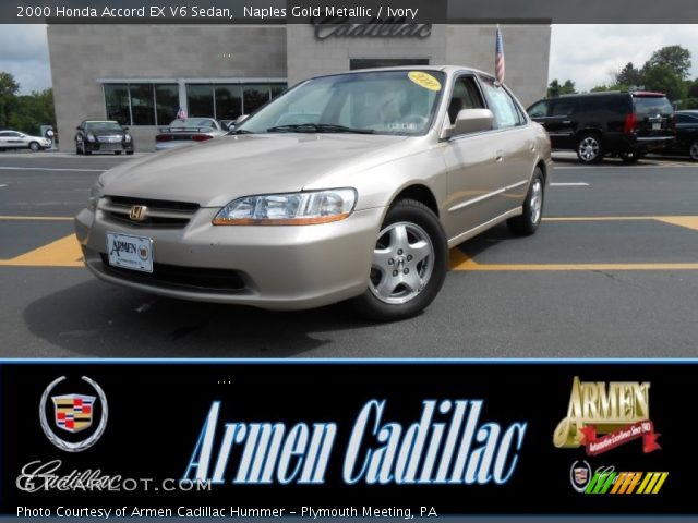 2000 Honda Accord EX V6 Sedan in Naples Gold Metallic