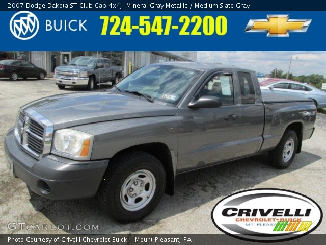 2007 Dodge Dakota ST Club Cab 4x4 in Mineral Gray Metallic
