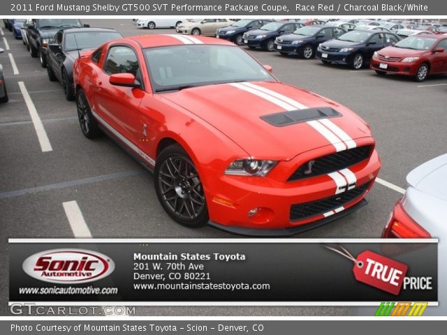 2011 Ford Mustang Shelby GT500 SVT Performance Package Coupe in Race Red