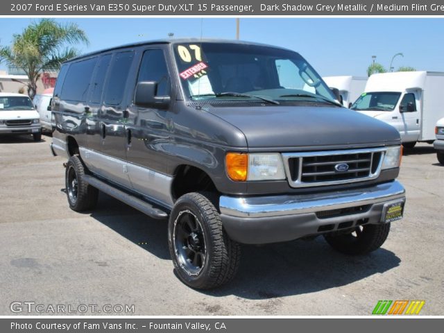 2007 Ford E Series Van E350 Super Duty XLT 15 Passenger in Dark Shadow Grey Metallic