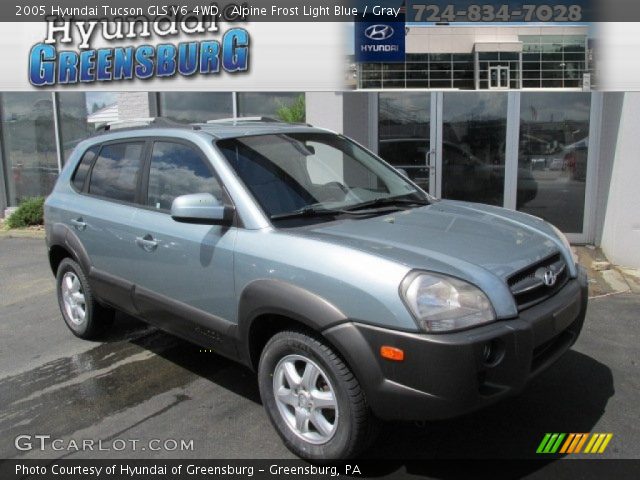 2005 Hyundai Tucson GLS V6 4WD in Alpine Frost Light Blue