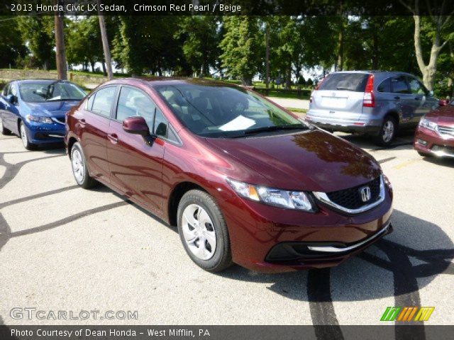 2013 Honda Civic LX Sedan in Crimson Red Pearl