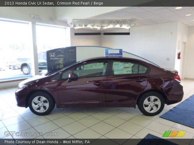 2013 Honda Civic LX Sedan in Crimson Red Pearl