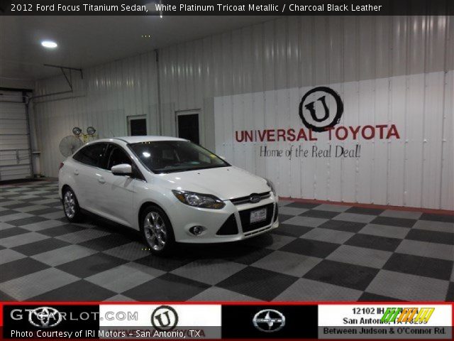 2012 Ford Focus Titanium Sedan in White Platinum Tricoat Metallic