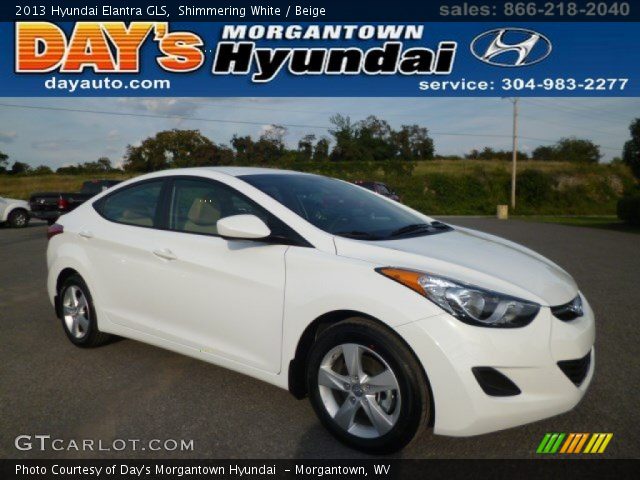 2013 Hyundai Elantra GLS in Shimmering White