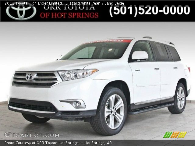 2011 Toyota Highlander Limited in Blizzard White Pearl