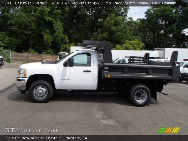 Summit White 2013 Chevrolet Silverado 3500hd Wt Regular Cab 4x4 Dump