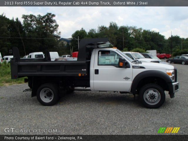 2013 Ford F550 Super Duty XL Regular Cab 4x4 Dump Truck in Oxford White