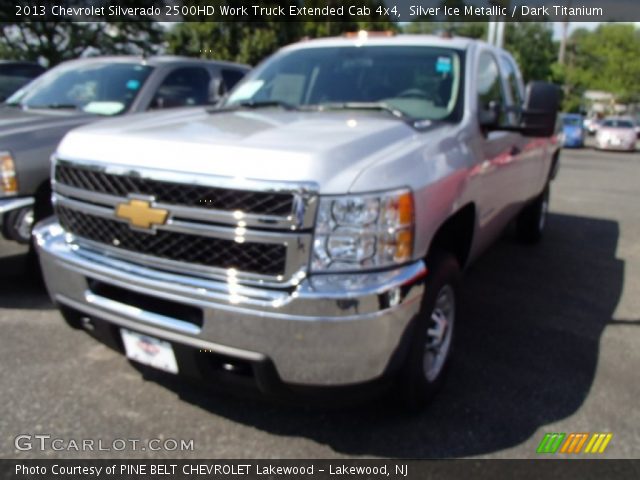 2013 Chevrolet Silverado 2500HD Work Truck Extended Cab 4x4 in Silver Ice Metallic