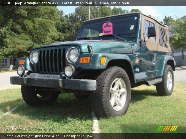 2000 Jeep Wrangler Sahara 4x4 in Forest Green Pearl