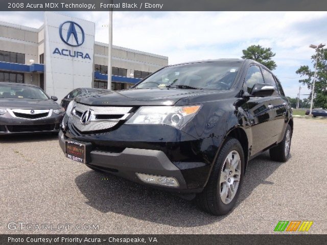 2008 Acura MDX Technology in Formal Black