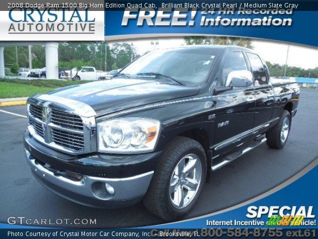 2008 Dodge Ram 1500 Big Horn Edition Quad Cab in Brilliant Black Crystal Pearl