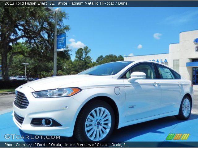 2013 Ford Fusion Energi SE in White Platinum Metallic Tri-coat