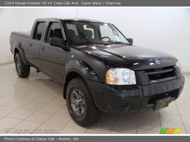 2004 Nissan Frontier XE V6 Crew Cab 4x4 in Super Black