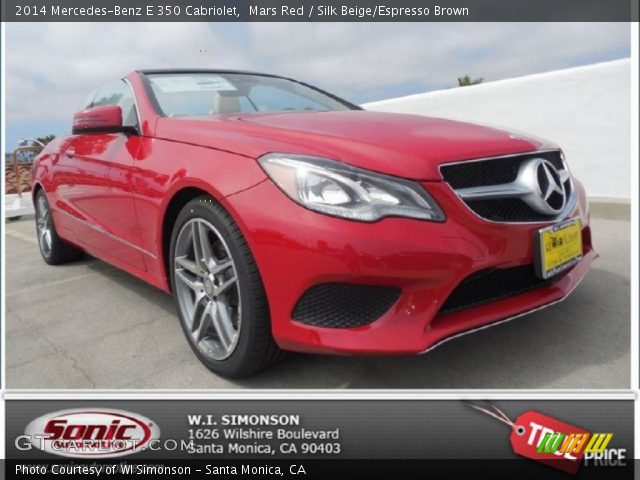 2014 Mercedes-Benz E 350 Cabriolet in Mars Red